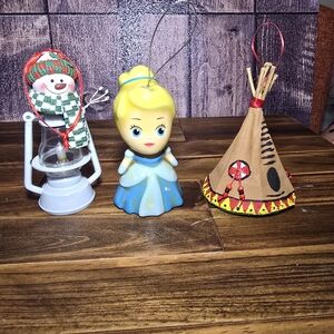 Set of Three Festive Ornaments